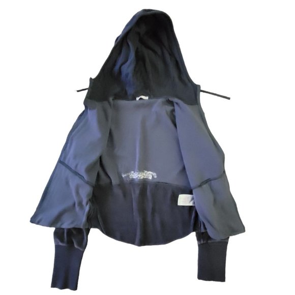 USAPro Womens Velour Track Suit Small Grey Hooded Faith Fearless Female Y2K - Picture 6 of 16